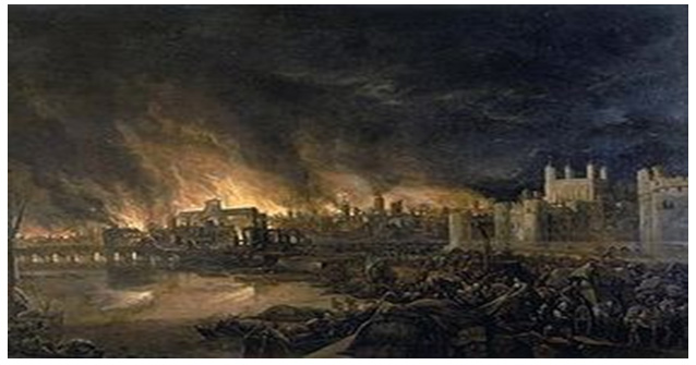 Лондонский пожар вечером 4 сентября