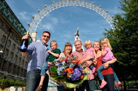 Семья Андерсон стала юбилейным пассажиром London Eye