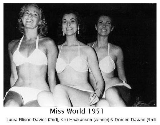 63 года назад в Лондоне состоялся первый конкурс красоты «Мисс Мира»