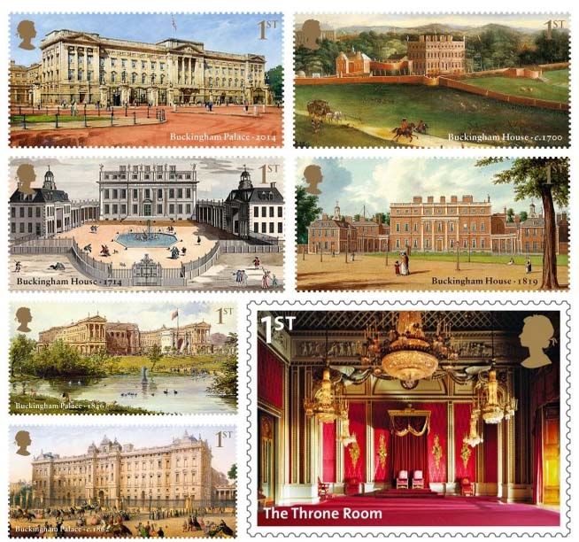Букингемский дворец появился на новом уникальном наборе марок Королевской почты 