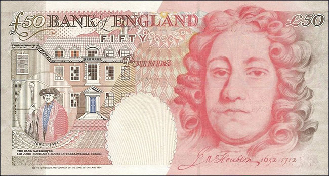 Банк Британии отзывает 50-фунтовую купюру в рамках борьбы с фальшивомонетчиками 