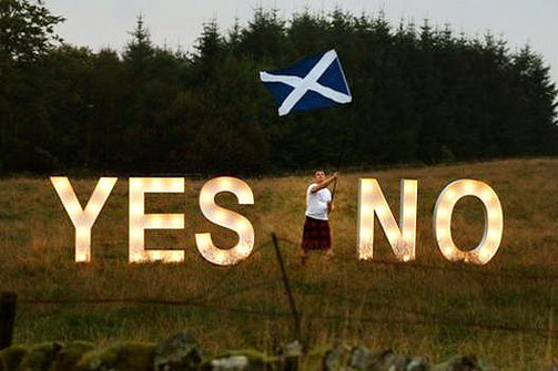 Объявлены первые данные экзит-полов референдума в Шотландии