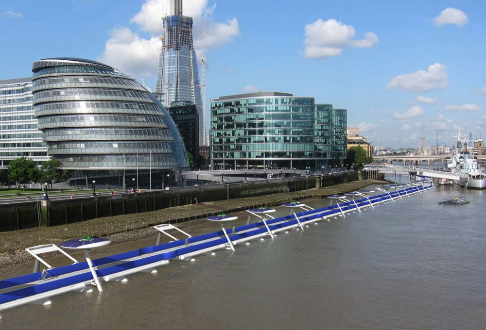 Thames Deckway – удивительная велодорожка по реке Темза в Лондоне
