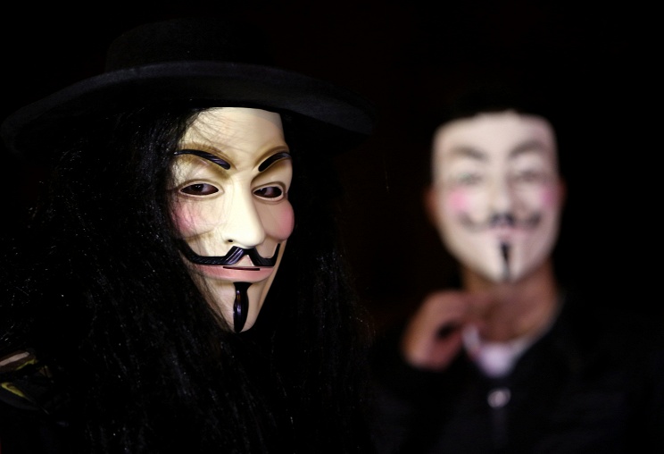 В Лондоне проходит демонстрация против капитализма, организованная группой Anonymous