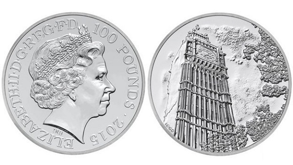 В честь Нового Года в Великобритании выпущена монета достоинством ?100 