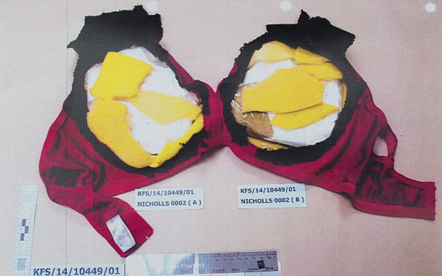 Контрабандистка привезла в Лондон килограмм кокаина на бюсте
